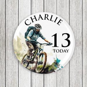 Mountain Bike Age Birthday Badge 58mm